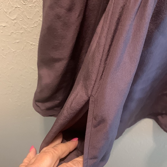 J Jill Aubergine Silk Tunic Top Plum Purple Long Sleeve Women’s Sz Large - Picture 4 of 10